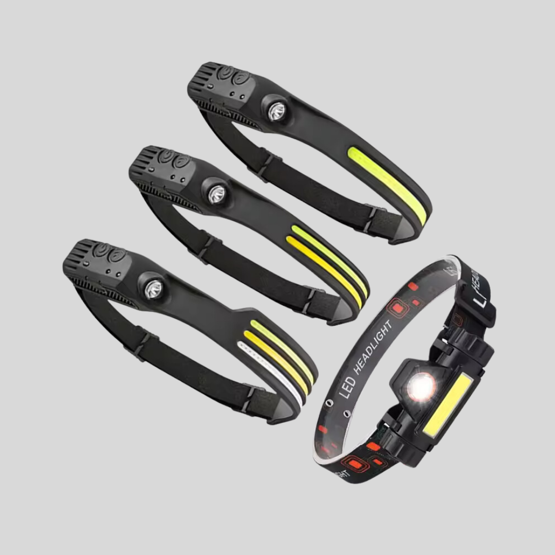 Head Lamp with 3 Lights and Infrared Sensor image 0