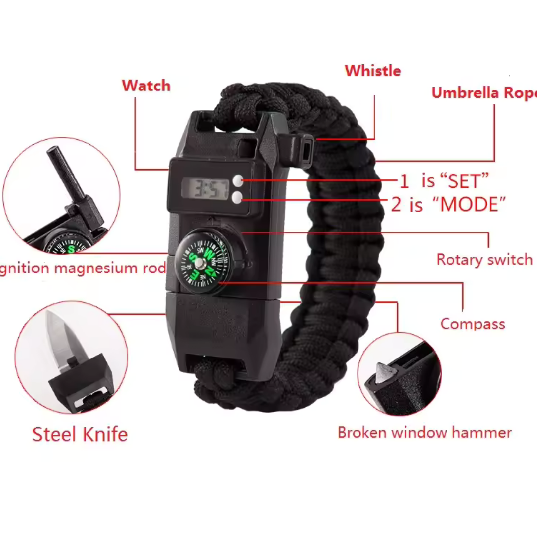 Watch Multitool with Knife, Compass, and Fire Starter image 2