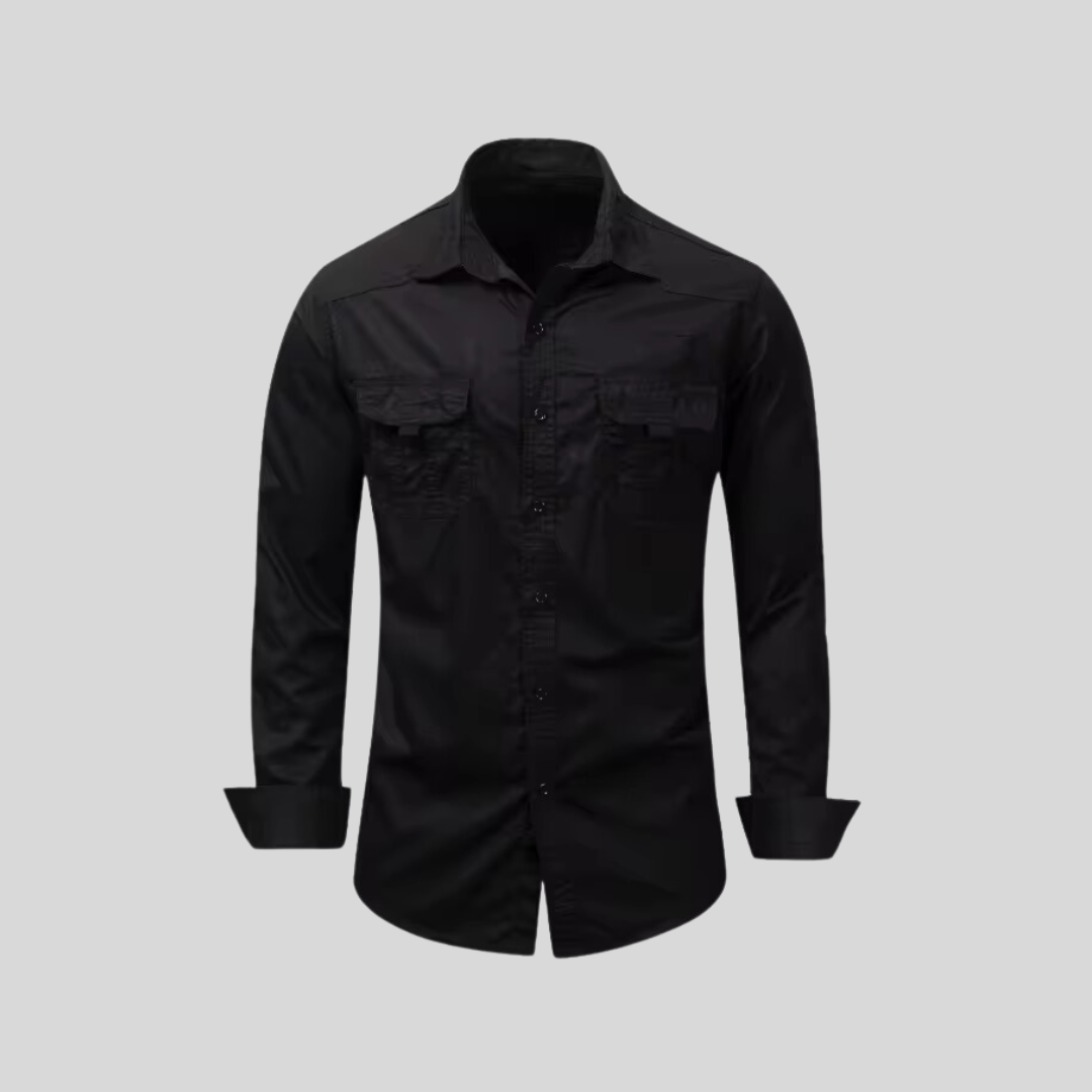 Tactical Shirt Long Sleeve - S, Black image